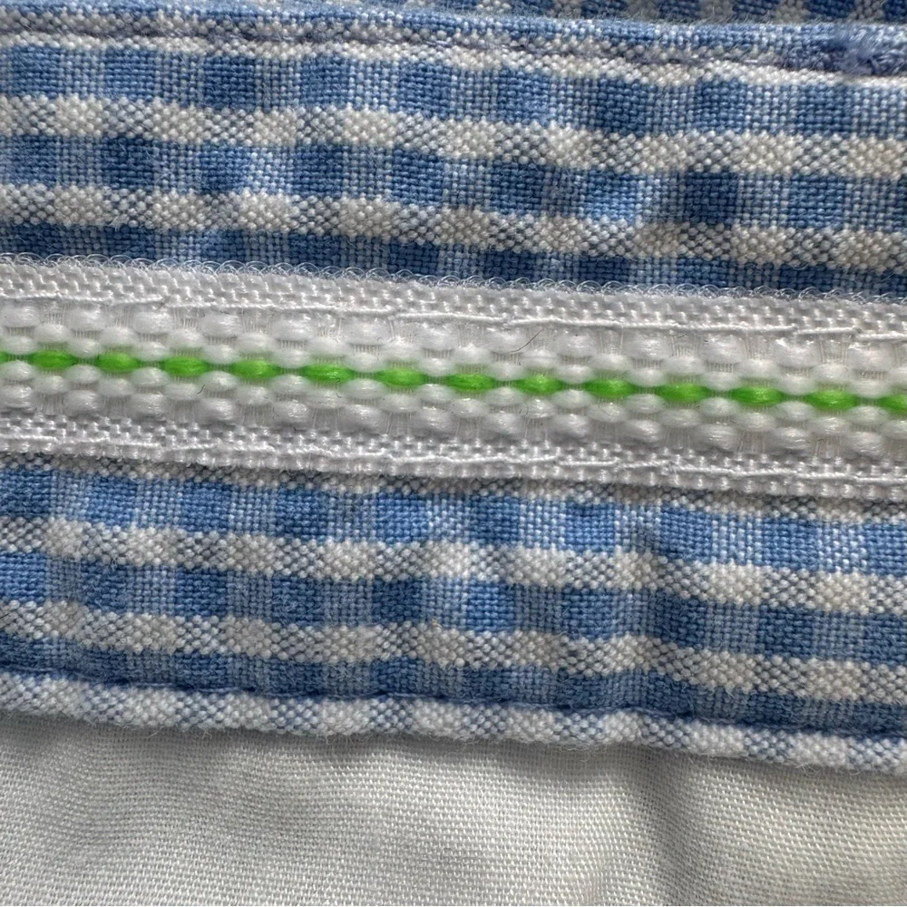 Izod Blue Checkered Flat Front Mens Golf Shorts‎ Size 34